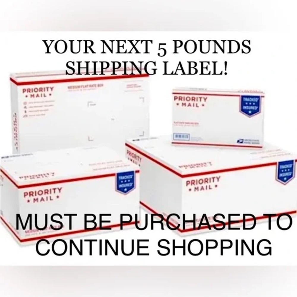Extra shipping label for bundles over 5 lbs